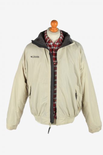 Columbia Men’s Jacket Polar Lined Outdoor Vintage Size L Beige C2849