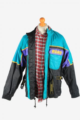 Polo Men’s Motorcycle Jacket Puffer Vintage Size XL Multi C2866