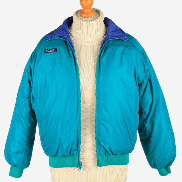 Columbia Reversible Womens Puffer Jacket Zip Up Vintage Size L Multi C2873