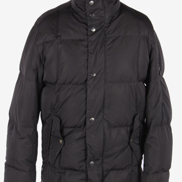 Hugo Boss Puffer Padded Jacket Mens Zip Up Vintage Size XL Black C3078