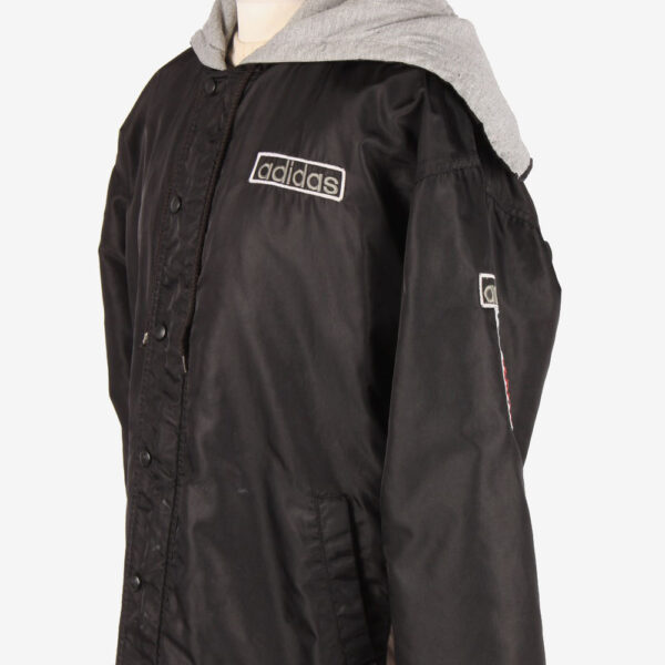 Adidas Polar Lined Jacket Outdoor Mens Zip Up Vintage Size L Black C3084
