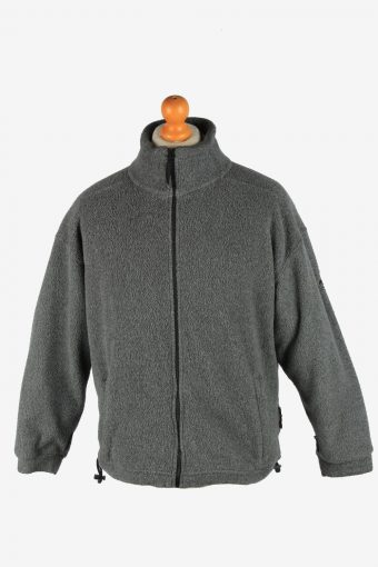 Fleece Jacket Top Full Zip Thermal Dark Grey L