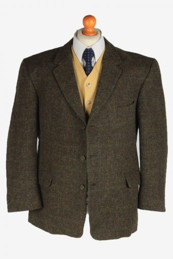 Harris Tweed Mens Blazer Jacket Windowpane Country Vintage Size XL Multi HT3157-166936