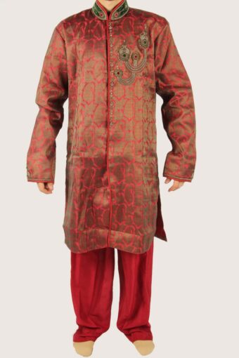 Indian Designer Bollywood Traditional Wedding Wear Red Size XL
