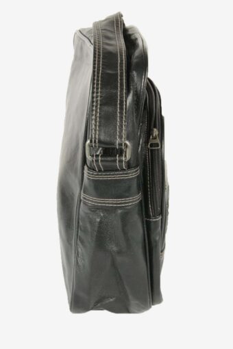 Adidas Vintage Crossbody Shoulder Bag Faux Leather Logo 90s Black