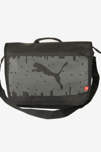 Puma Vintage Crossbody Shoulder Bag Messenger Adjustable 90s Black