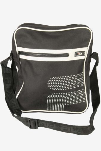 Fila Vintage Crossbody Shoulder Bag Messenger Adjustable 90s Black