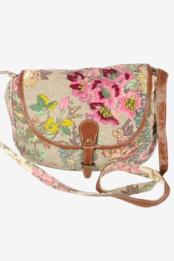 Floral Vintage Crossbody Shoulder Bag Women’s Lined Retro 90s Brown