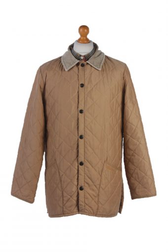 BARBOUR Duracotton Eskdale Quilt Coat Jacket Vintage Beige Small