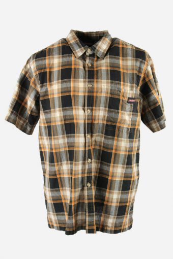 Dickies Mens Checked Shirt Short Sleeve Workwear 90s Multi Size L