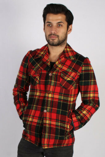 Flannel Lumberjack Shirt 90s Retro Men Multi Size S