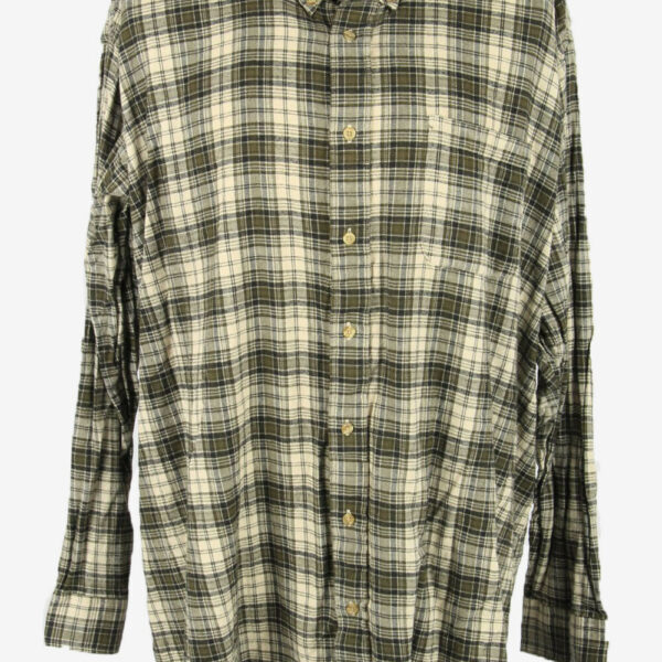 Flannel Shirt Vintage Check Oversize Long Sleeve Cotton Multi Size XXXXL