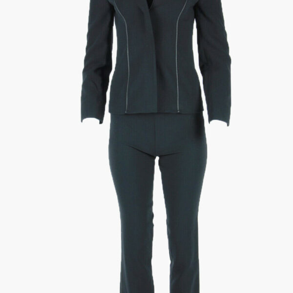 GIANNI VERSACE COUTURE Jacket Trouser Wool Pant Suit Set Black Size 38