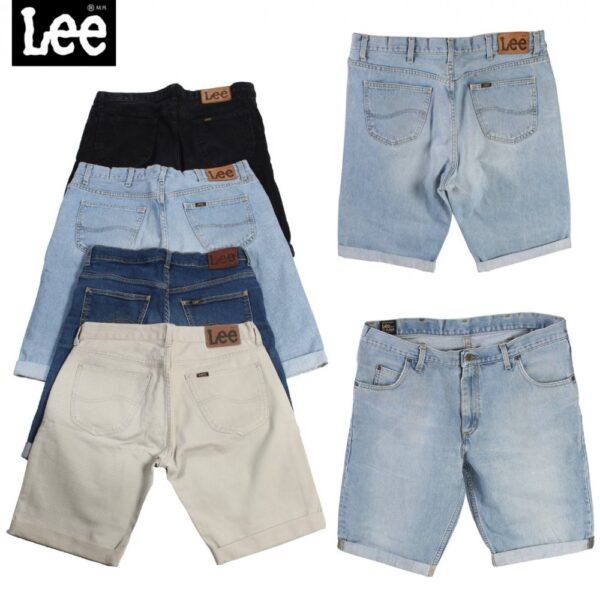 Vintage Lee Men Denim Shorts Cut Off Rolled Up