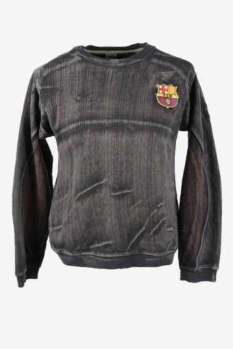 Nike FC Barcelona Sweatshirt Vintage Pullover Retro 90s Grey Size M