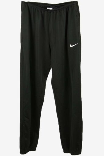 Nike Track Pants Bottom Vintage Activewear Elastic Waist 90s Black L