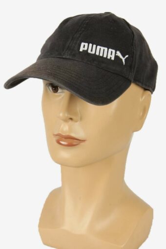 Puma Snapback Cap Vintage Adjustable Hat Sport Casual Retro 90s Black