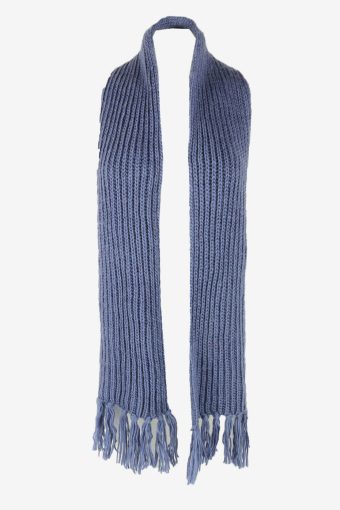 Vintage Handmade Winter Scarf Knitted Neck Warmer Soft 70s Retro Purple