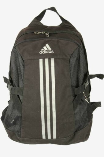 Adidas Vintage Backpack Bag School Travel Sport Adjustable 90s Black