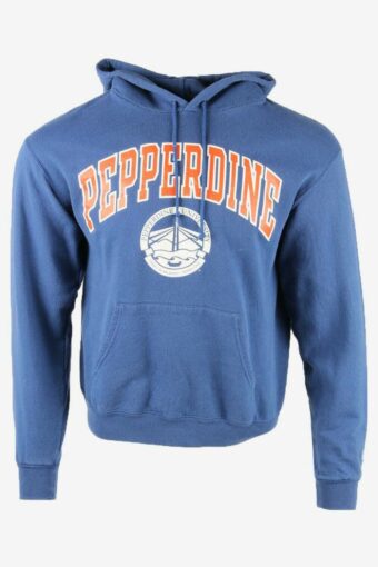 Champion Hoodie Vintage Pepperdine University Retro 90s Blue Size M
