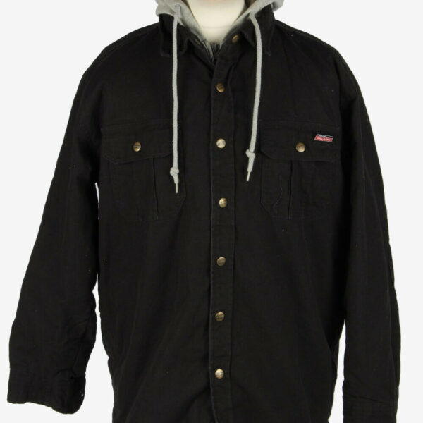 Mens Dickies Insulated Overshirt Jacket Vintage Retro Black Size L