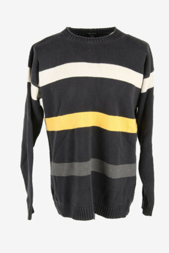 Nautica Striped Jumper Vintage Pullover Crew Neck Sweater Navy Size XXL