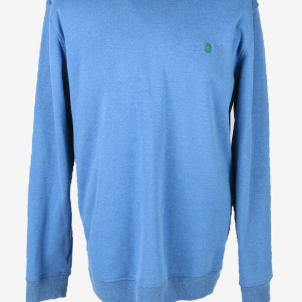 Vintage 90s Sweatshirt Plain Pullover Sports Retro Blue Size XL
