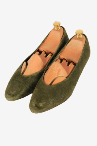 Vintage Dorndorf Flat Shoes Leather Design Retro Khaki Size – UK 7