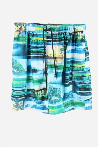Vintage Hawaiian Shorts Beach Holiday Bermuda Palm Summer Multi Size L