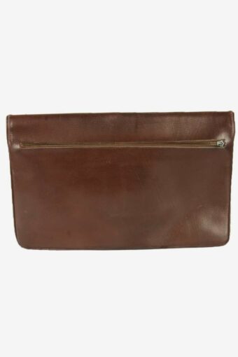 Vintage Slim Case Bag Faux Leather Work Meeting Retro 90s Brown