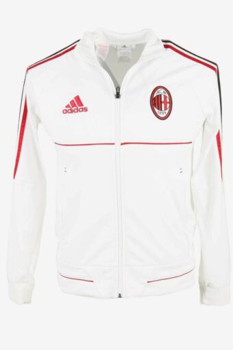Adidas A.C. Milan Track Top Jacket Boys Full Zip 90s White Size 13-14 Y