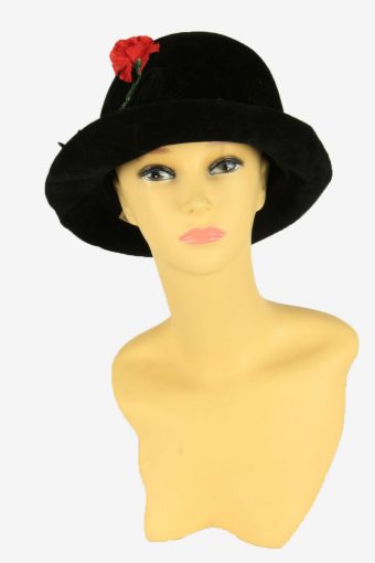 Bucket Vintage Hat Womens Fedora Classic Country Retro Black Size 56 cm