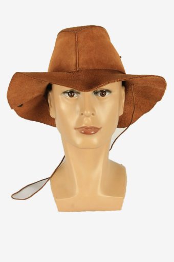 Cowboy Hat Vintage Western Fedora Aussie Style 70s Camel Size 63 cm