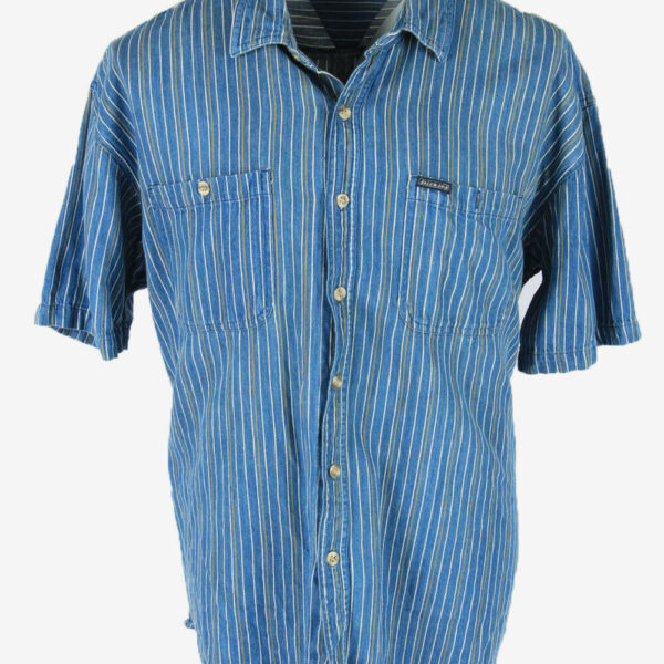 Dickies Work Shirts Short Sleeve USA Workwear 90s Retro Blue Size XL
