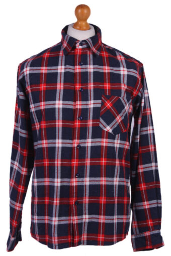 Flannel Men Shirt Lumberjack Cosy Check Pattern 90s Multi Size S