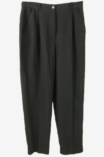 Karen Scott Vintage Trouser High Waisted Office Casual 90s Black UK 6P – JNS5367