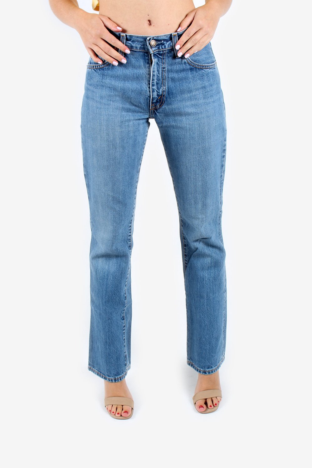 Levis 525 Bootcut Jeans Women Wash Zip Fly Flare – Pepper Tree London