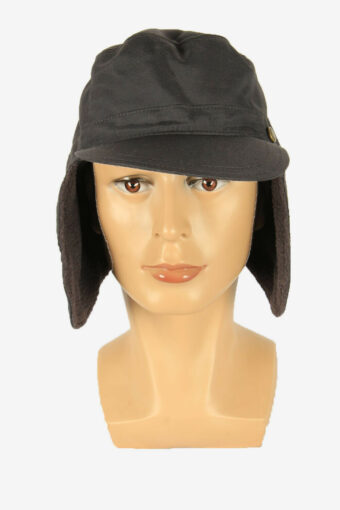 Ushanka Cap Russian Style Fur Hat Earflaps Winter Warm Grey Size 54 cm