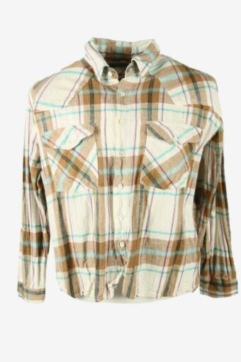 Vingar Flannel Shirt Check Vintage Long Sleeve 90s Multicoloured Size M