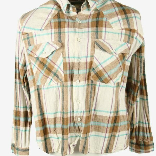 Vingar Flannel Shirt Check Vintage Long Sleeve 90s Multicoloured Size M
