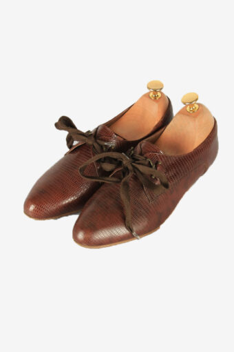 Vintage Daniel Weber Flat Shoes Leather Design 90s Brown Size –  UK 5