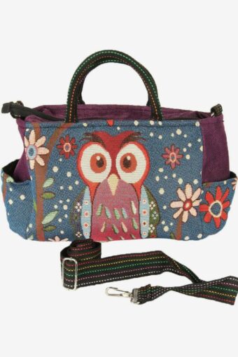 Vintage Owl Print Shoulder Hand Bag Women’s Hippies 90s Multicoloured