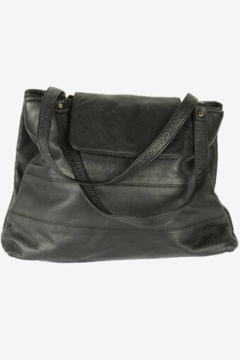 Vintage Women’s Handbag Leather Lined Smart Retro 90s Black