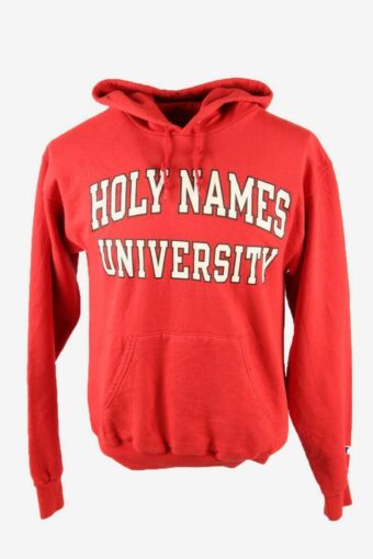 Champion Hoodie Vintage Holly Names University Pullover Retro Red M