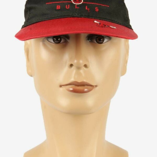 Chicago Bulls Vintage Cap Hat Adjustable Basketball 90s Black Red