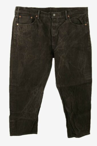Levis 501 Vintage Jeans Straight Button Fly Mens Dark Brown W42 L28