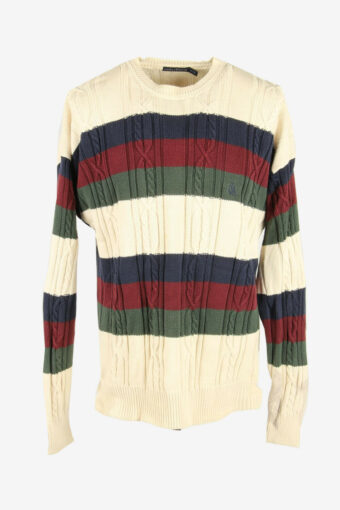 Nautica Striped Jumper Vintage Pullover Crew Neck Sweater Multi Size L