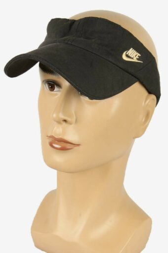 Nike Headband Hat Vintage Sun Visor Unisex Retro 90s Black One Size