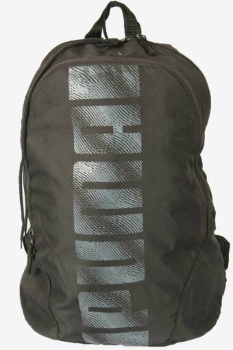 Puma Vintage Backpack Bag School Travel Sport Adjustable 90s Black