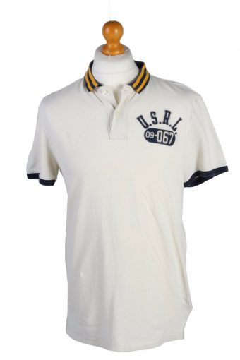 Ralph Lauren Polo Shirt Top Short Sleeve White Size L